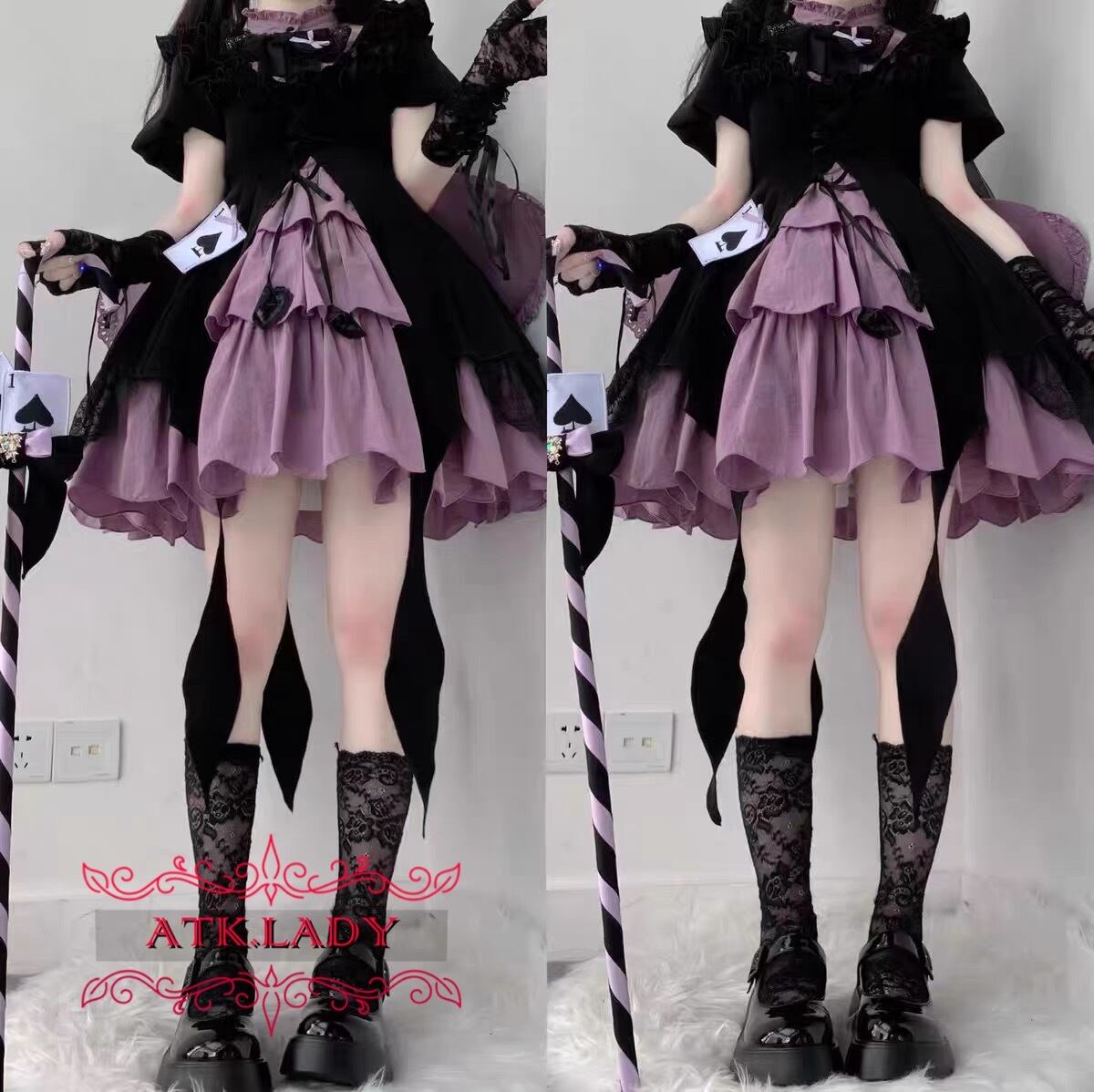 ATK.LADY】L31028 The Poker Witch【ポーカー魔女】ハーフプリーツ