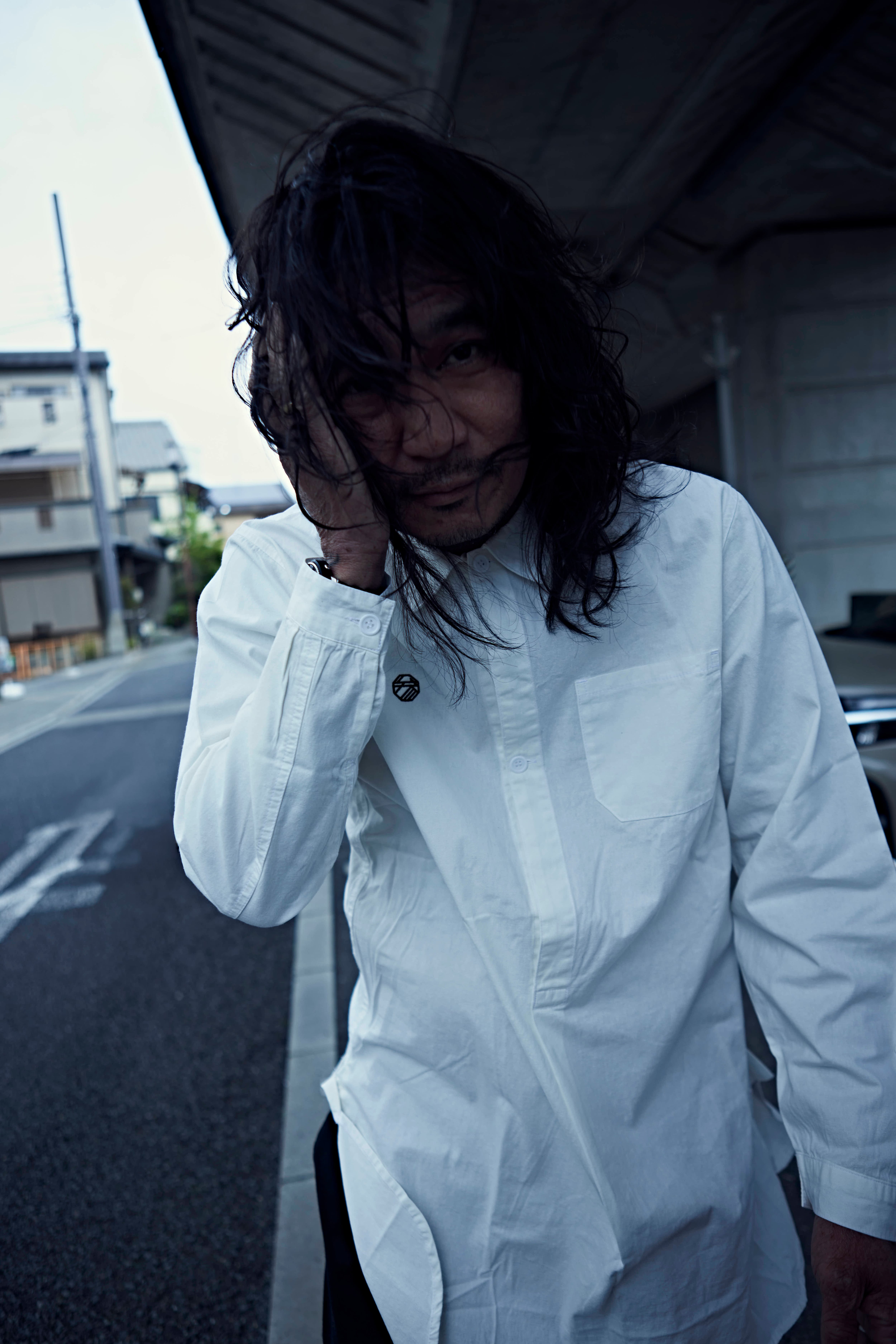Grandpa shirt white / グランパシャツ ホワイト【SANGOU】 | SANGOU