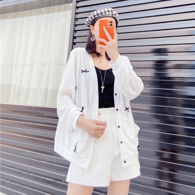 サマールーズカーディガンTシャツ トップス スタイル 大きめサイズ 夏物 ミックスインファッション74513391925