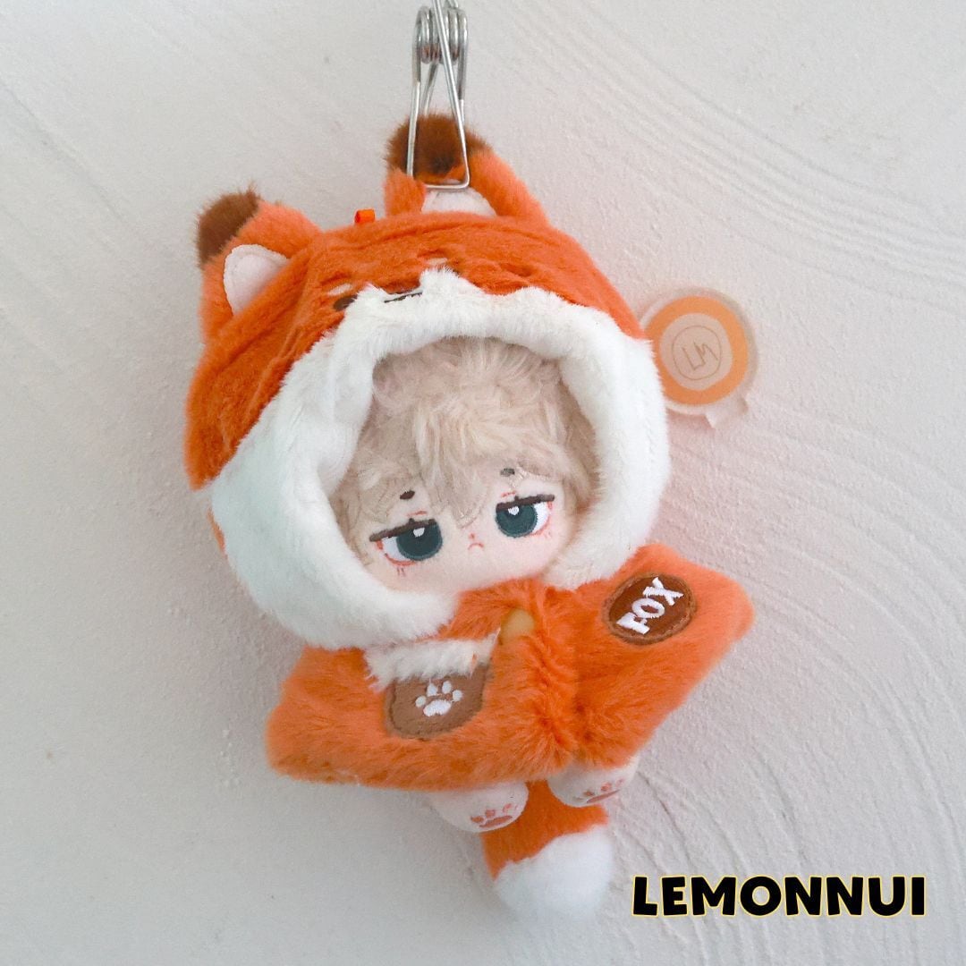 10cm 着せ替え ぬいぐるみ服 ちびぬい もこもこ キツネ 推し活 推し