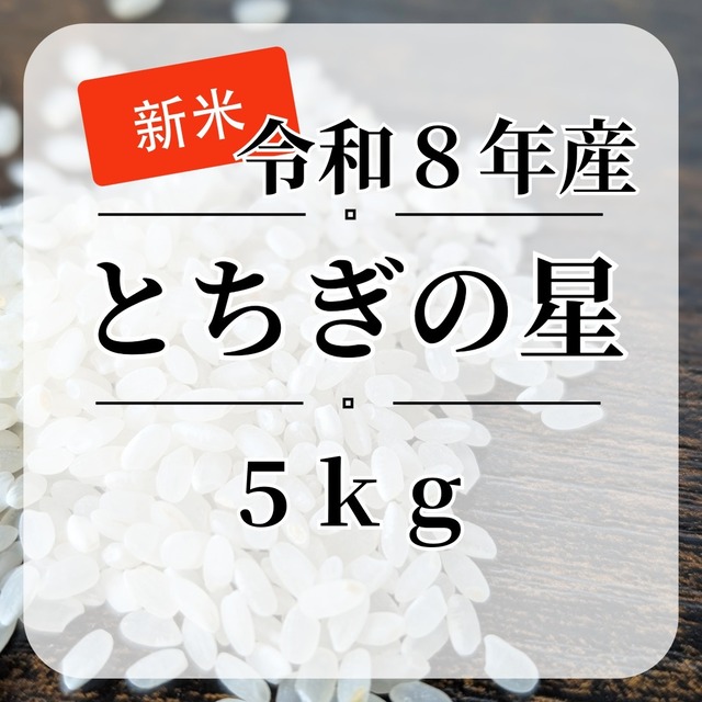 新米『とちぎの星』【玄米】内容量５kg・送料無料