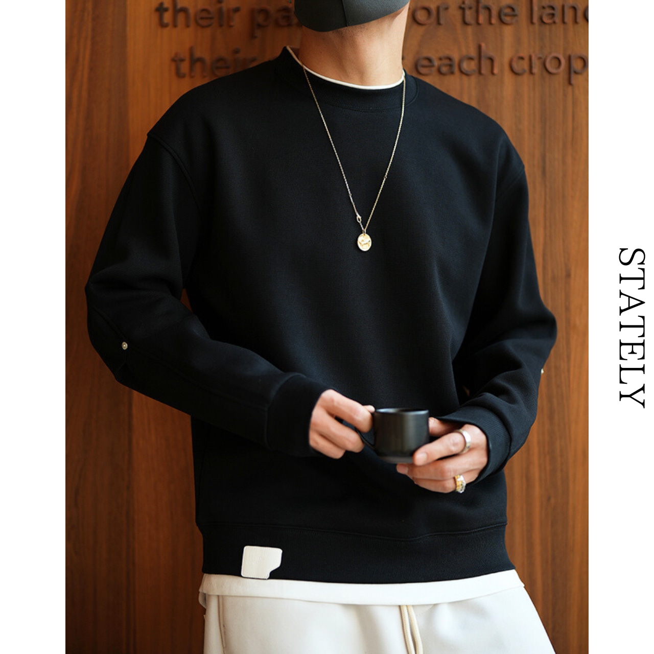 Buttoned Detail Sweatshirt/3color_T139・画像7