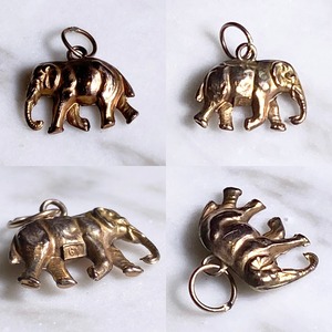 antique 9ct gold charm “elephant”