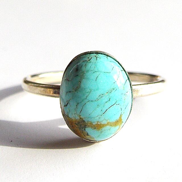 【SV925】*ナバホの至宝* No8ターコイズ リング