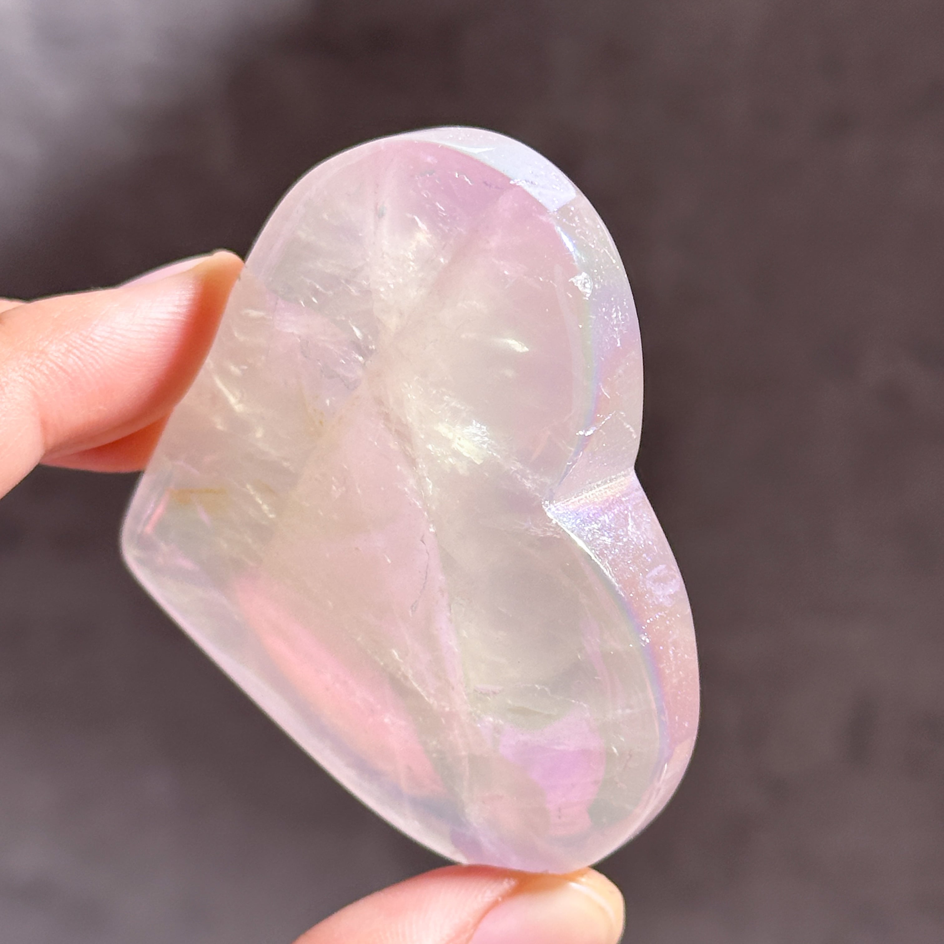 ♡エンジェルオーラローズクォーツ ハート84♡ Angel Aura Rose Quartz