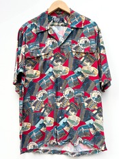 90s Ralph Lauren S/S OPEN COLLAR SHIRT Size M