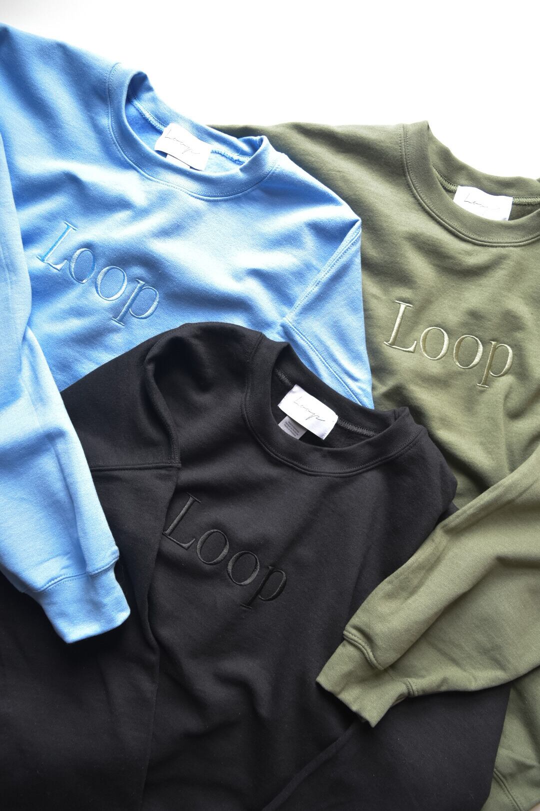 Loop embroidery sweat