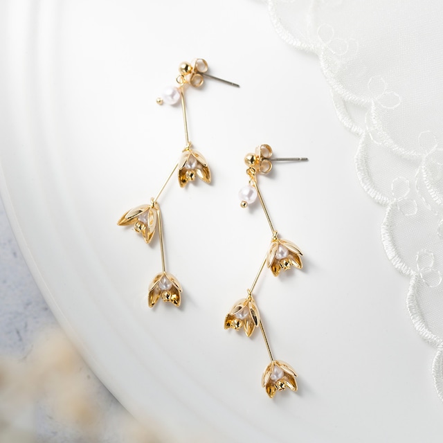 小枝 ピアス&イヤリング ゴールド