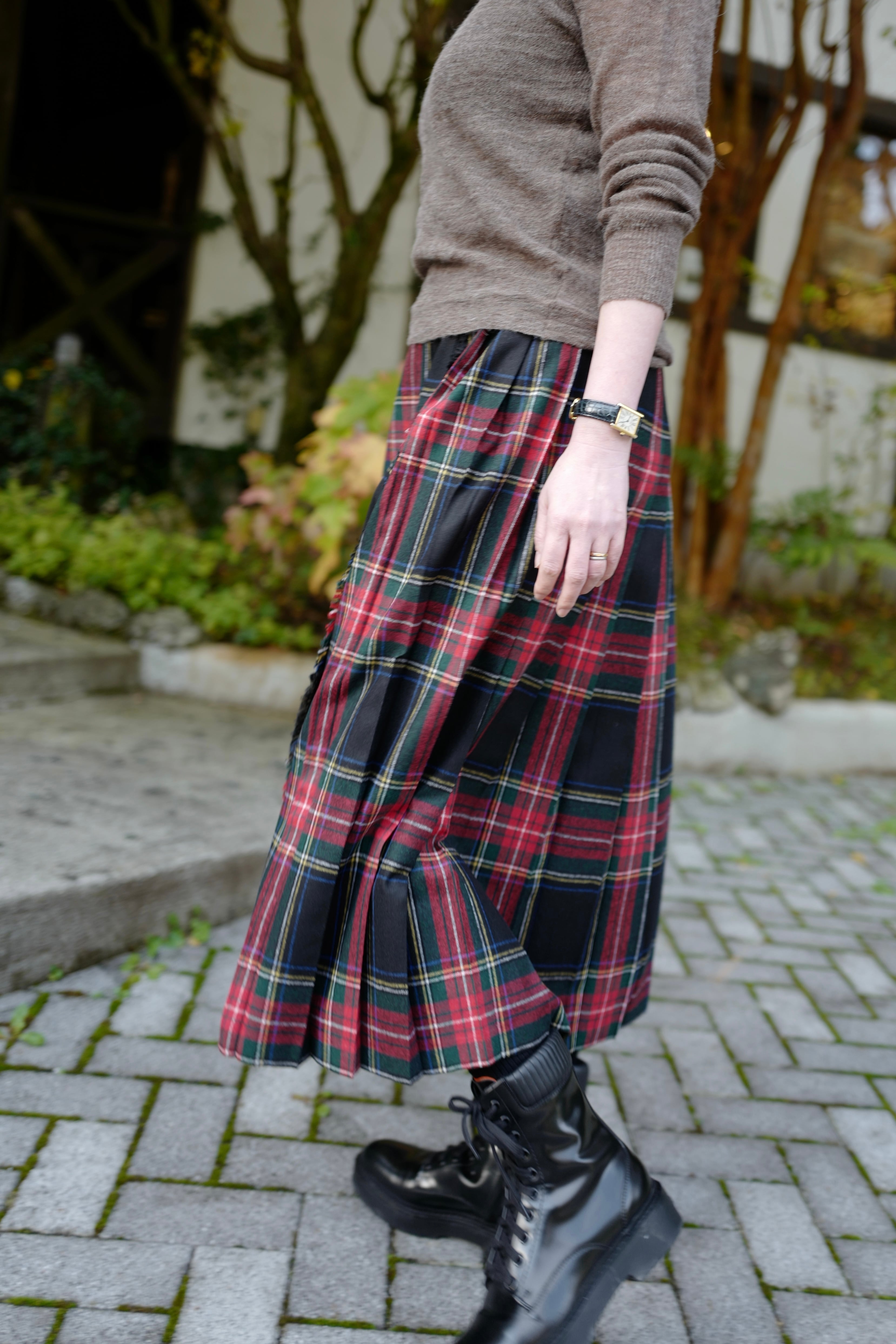 O'NEIL OF DUBLIN│ウールロングイージーキルト83cm（後ろゴム