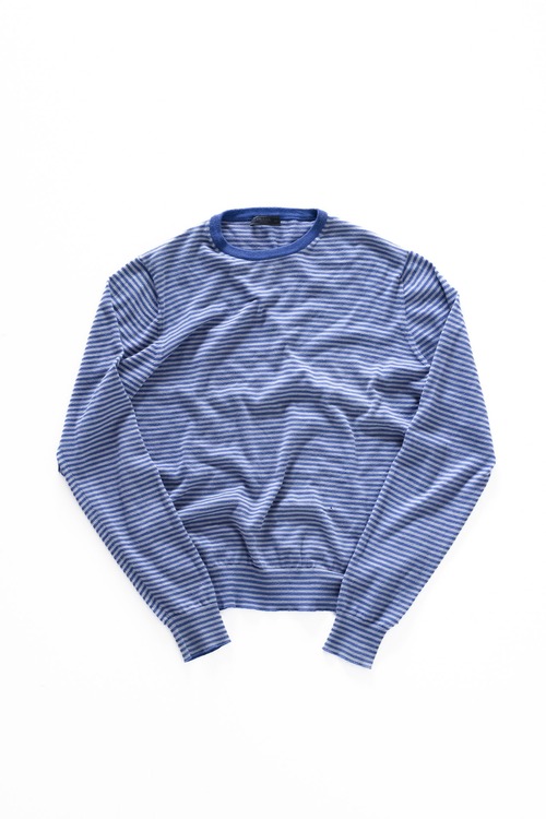 [2009] “PRADA” Cotton-Wool-Silk Stripe Knit Sweater（Designed by Miuccia Prada）