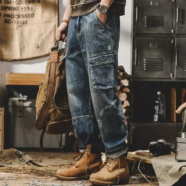 【即納】ウォッシュドカジュアルジーンズ H1844