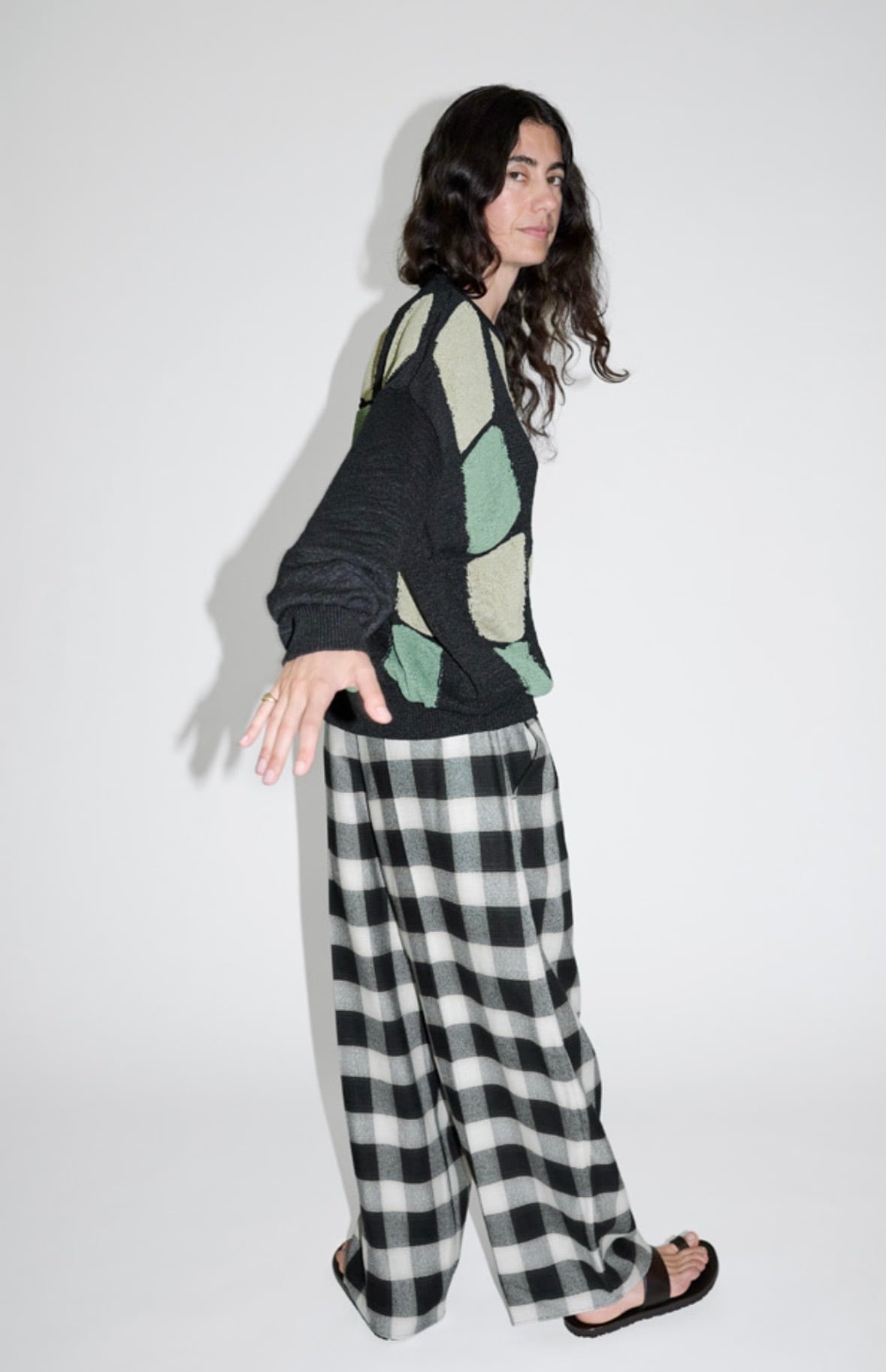 Cristaseya  [WASHI PAPER PATCHWORK SWEATER]