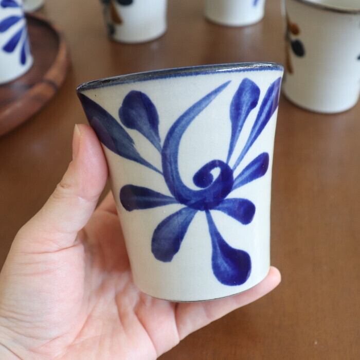 やちむん 陶眞窯 フリーカップ 唐草 Yachimun Cup Arabesque #411 | 和