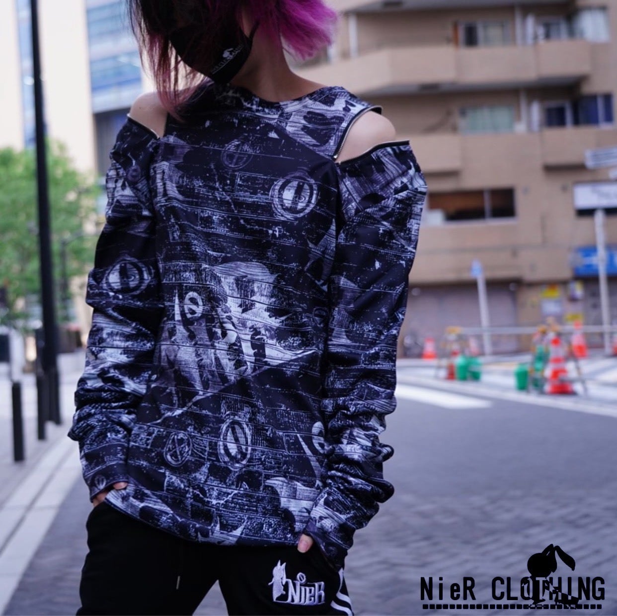 アイボリー×レッド ☆値下げ☆NieR パープル カットソー | ochge.org