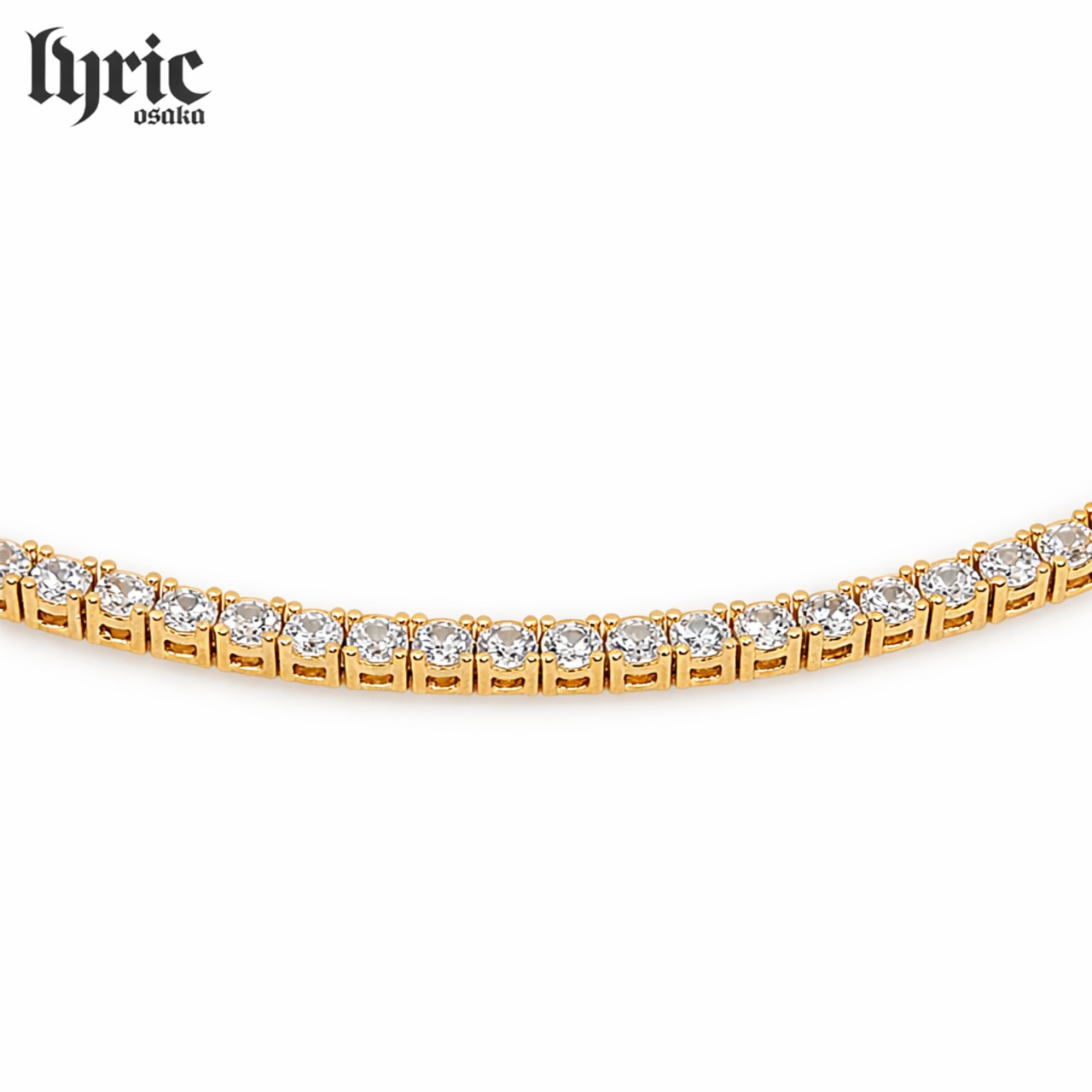 3mm 45cm luxury tennis necklace gold