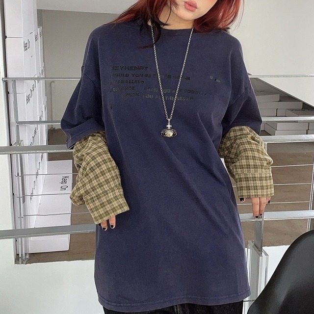 retro fake two-piece tee　レトロフェイクツーピースティー　J0352