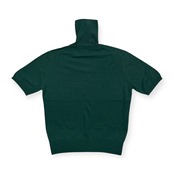 カシミヤ100% The Natural Fibre Product Group タートルネック 半袖 カシミア ウールニットセーター ハイゲージ サイズ L /グリーン
