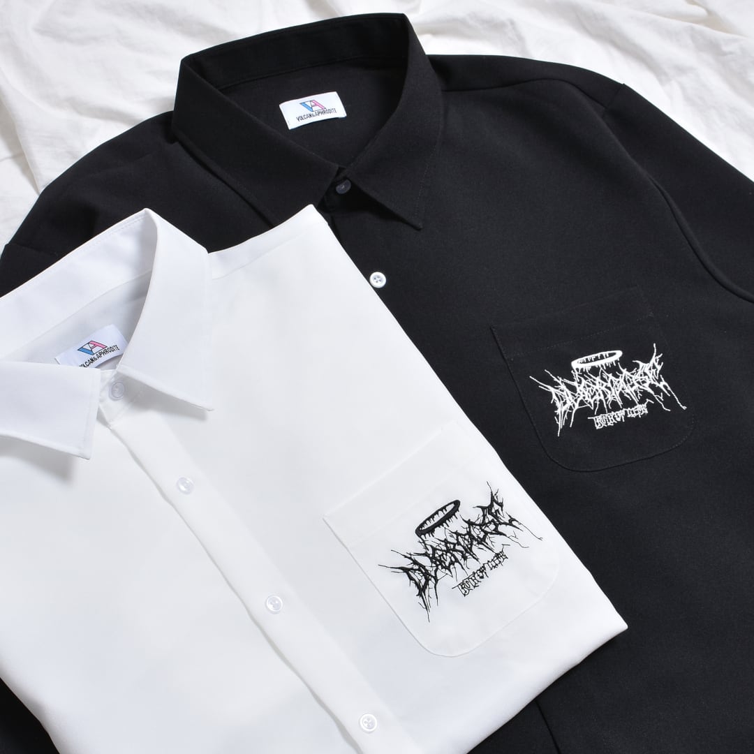 【11/4新着】サブカルロゴ刺繍★シンプルシャツ