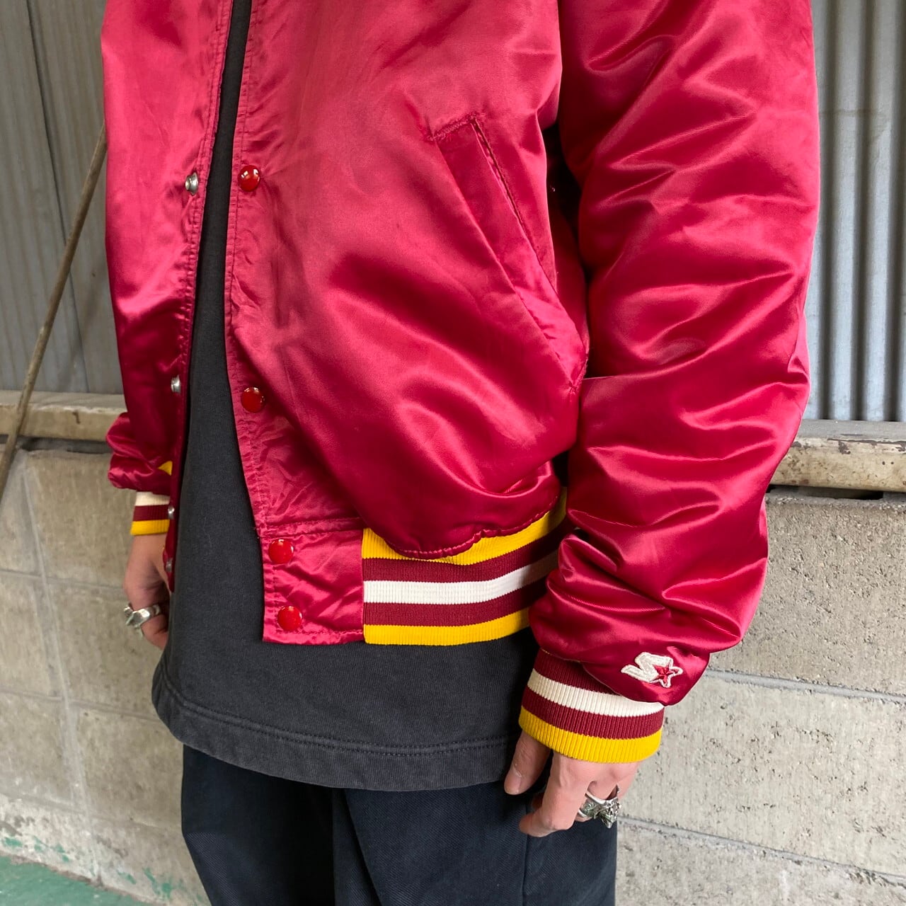 90年代 スターター NFL ナイロンスタジャン メンズL 古着 USA製 