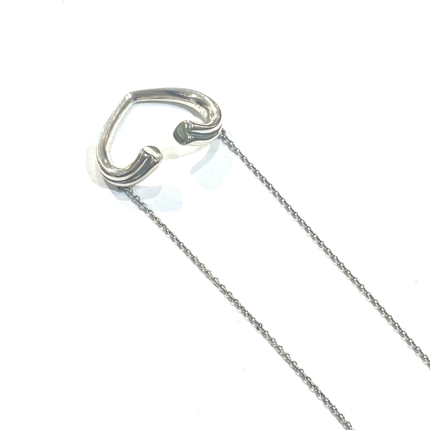 TIFFANY&CO. 】2310 胸元に浮かぶ断面ハートオープンハート ネックレス