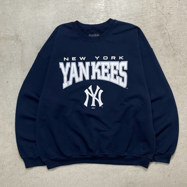 MLB NEW YORK YANKEES チームロゴプリント スウェットシャツ メンズXL 