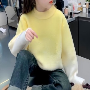 【送料無料】 子供服 男の子 女の子 キッズ ニット セーター グラデーション 長袖 韓国 春秋 おしゃれ 厚手 暖かい カジュアル ゆったり 小学生 柔らかい 大人可愛い 大人女子