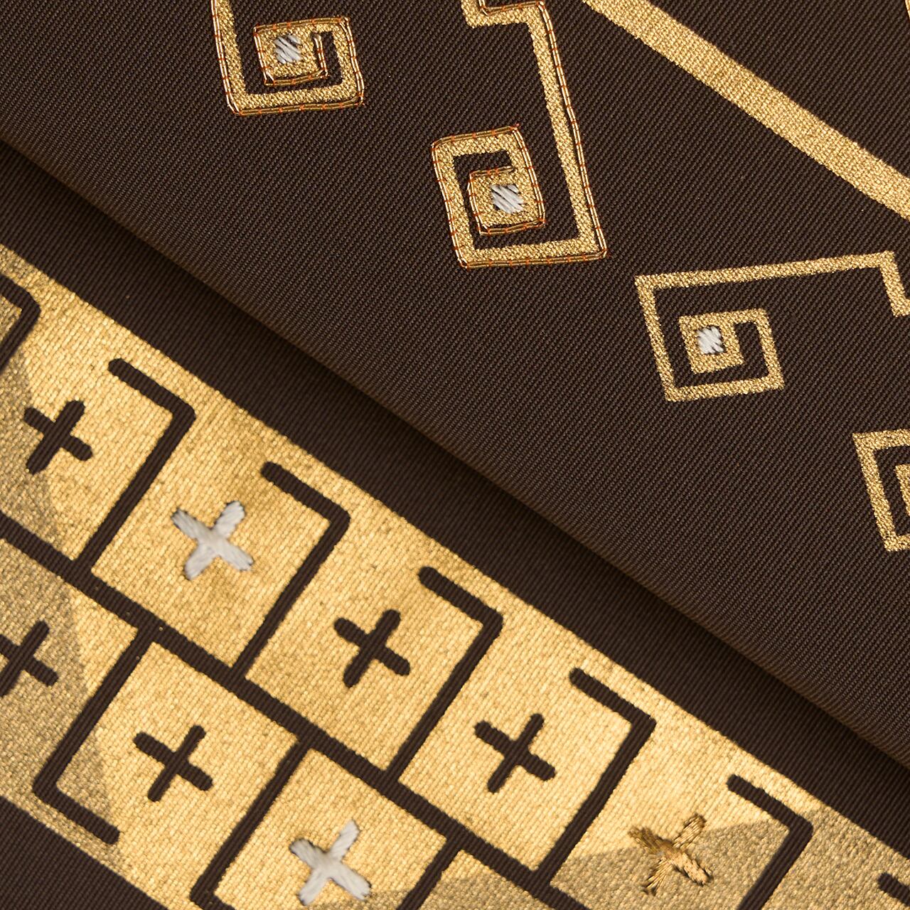 段変わり模様 本金箔に手刺繍袋帯【未着用品】 | かわの屋