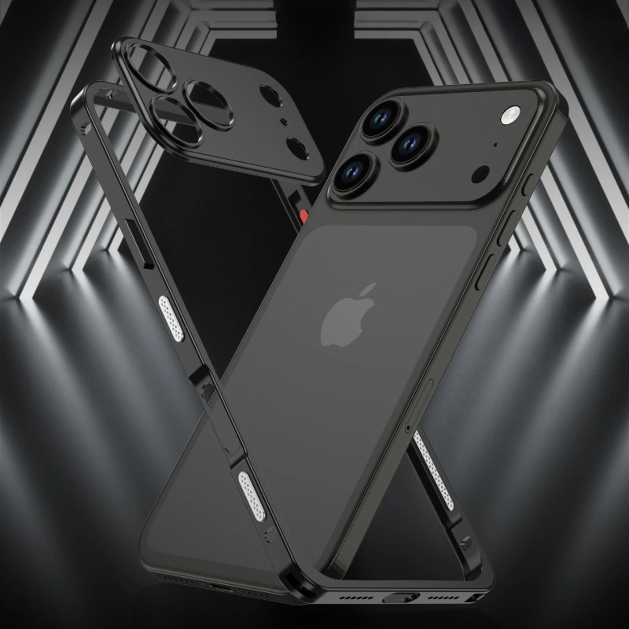◆iPhone 17/Pro/Pro Max/Air◆ Lock Metal Frame + Camera Cover Case / ロック メタルフレーム + カメラ カバー スマホケース
