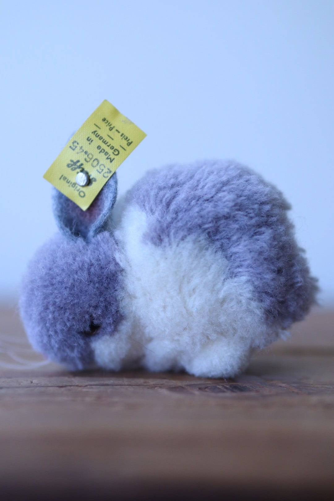 ヴィンテージ シュタイフ ポンポンうさぎ Steiff Woolen Rabbit 6㎝ グレー