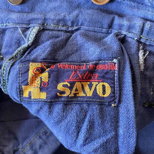 50-60s Savo フレンチワーク パッチワーク ダブルニー パンツ W29 詳細写真2