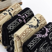 ストリート スケボー 花柄 靴下3点セット G102