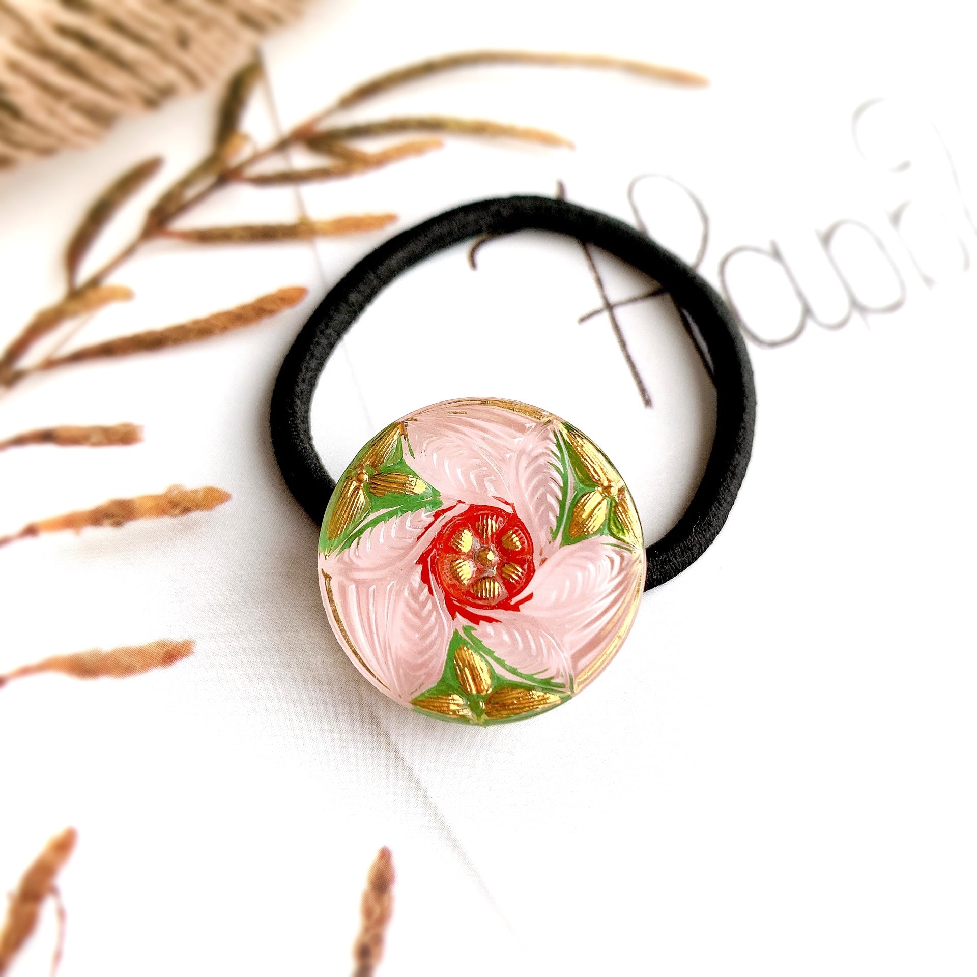 Mimiさま専用 スワロフスキークローバーヘアゴム 送料無料】お花