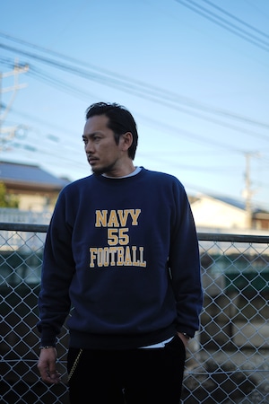 Buzzricsons " HORIZONTAL KNITTING SWEAT SHIRTS " NAVY FOOTBALL