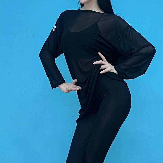 カシュクール ロングスリーブ チュニック ダンスカットソー ds1128