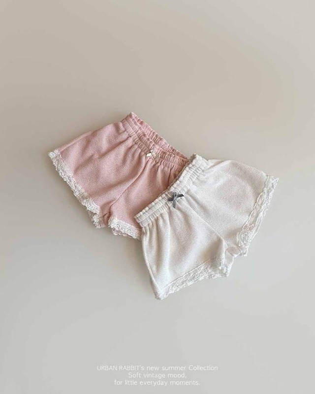 【取寄】urban rabbit｜lace shorts｜レースショートパンツ｜XS-JM｜kids&jr｜26 summer 2nd