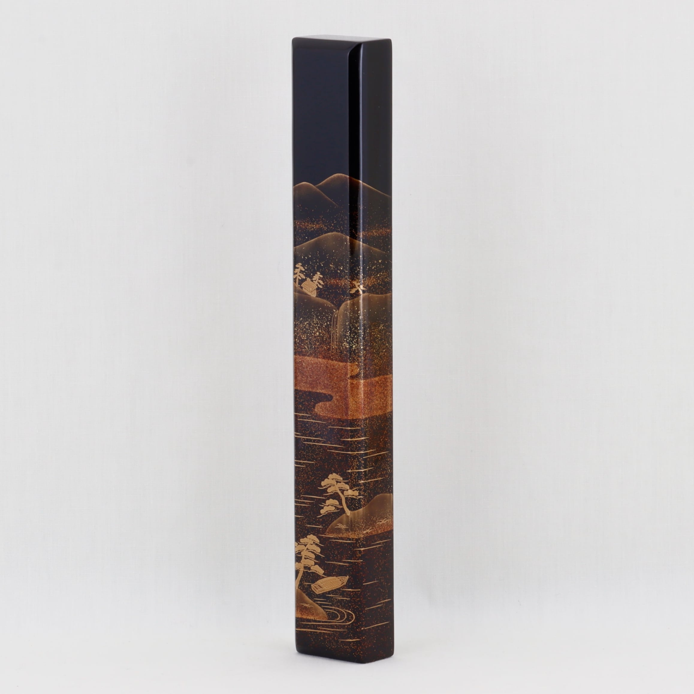 800 輪島塗 文鎮 ペーパーウエイト／ 山水蒔絵 | 輪島塗 加藤漆器店