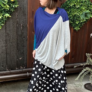 美シルエットバイカラーチュニック