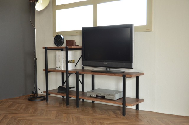 Vintage 2racks 90 BR / ヴィンテージスタイル ヴィンテージ加工 2段ラック棚 W90 / ブラウン