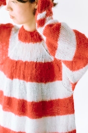 Red icemint mohair sweater