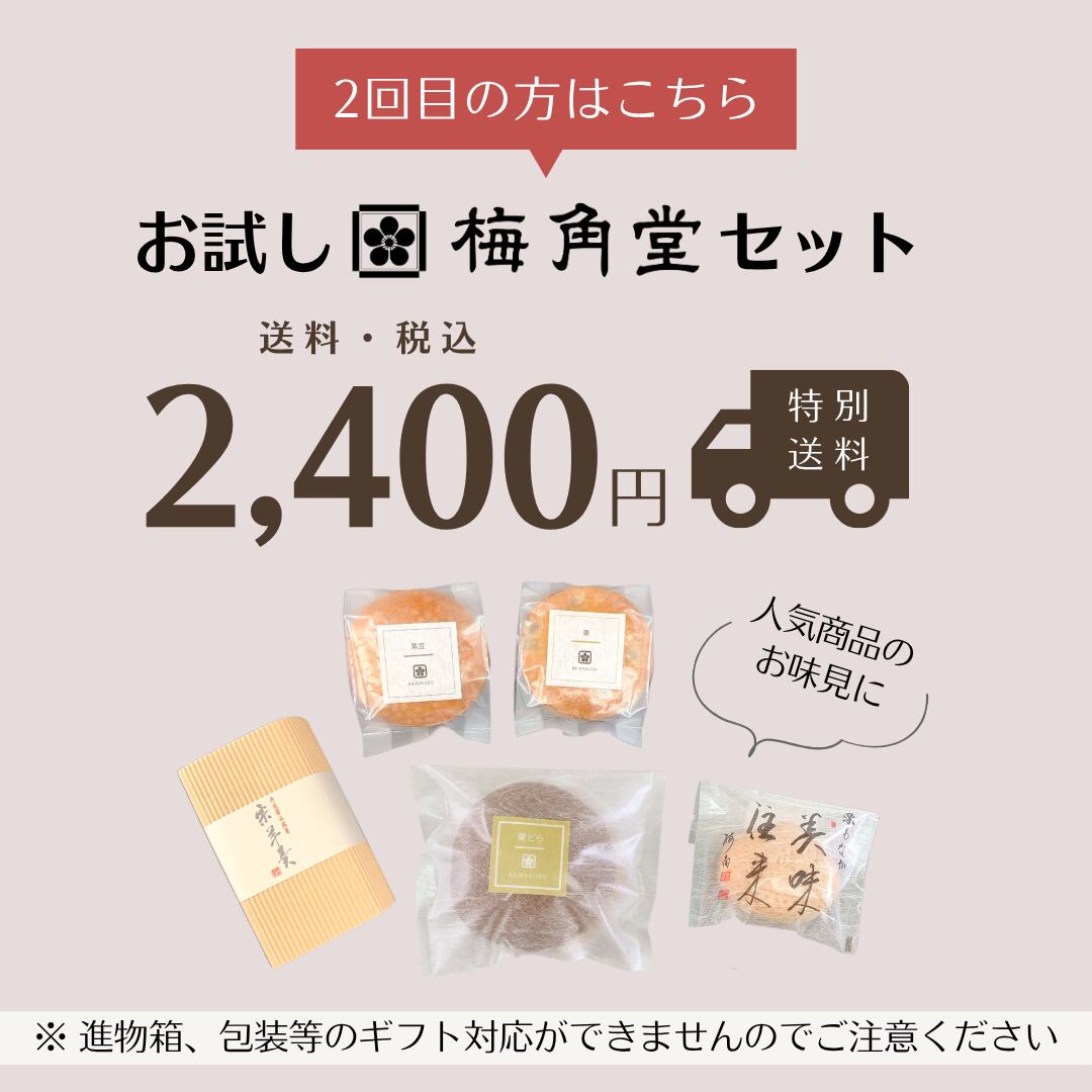 【送料込】お試し梅角堂セット(2回目以降の方はこちら)