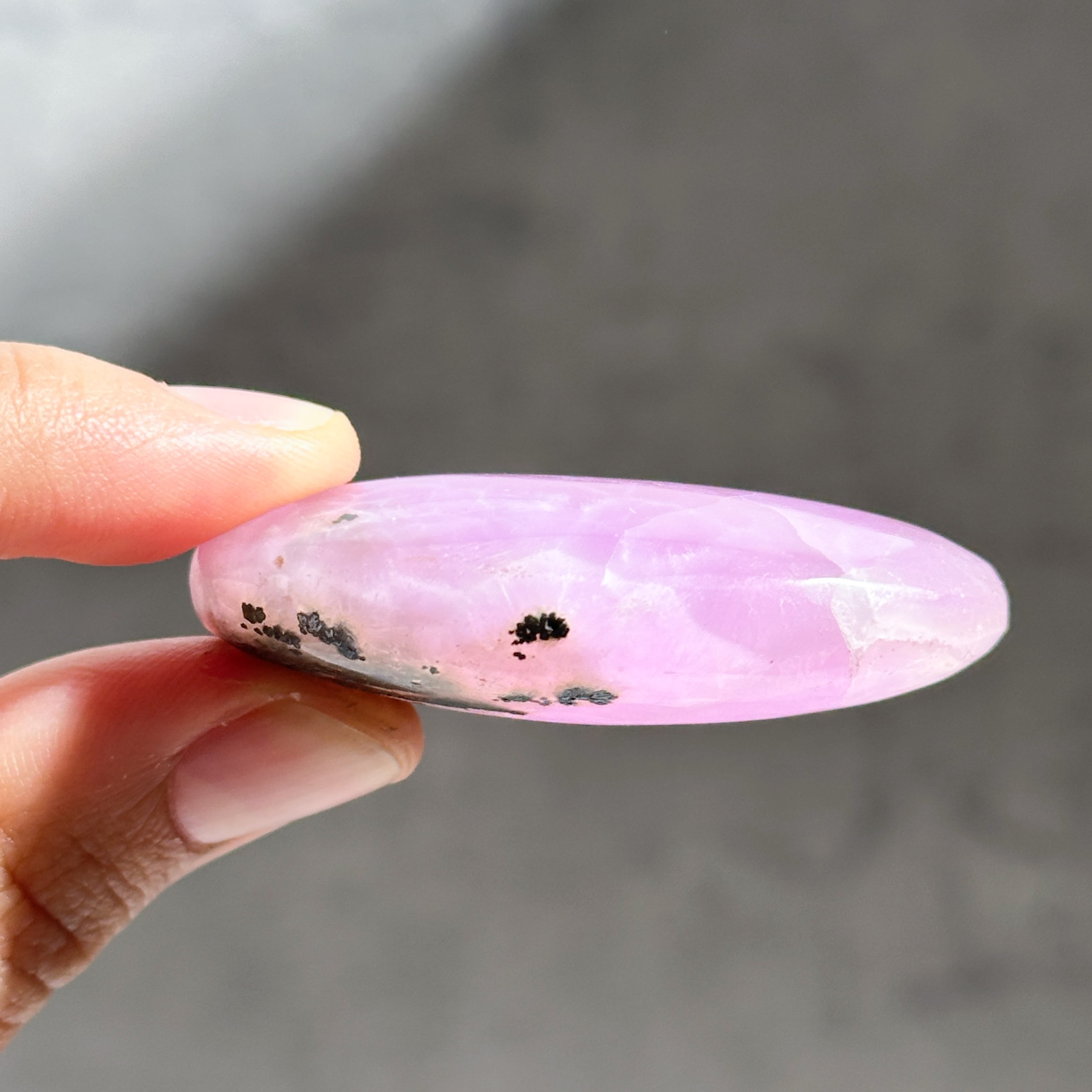 高品質】ピンクアラゴナイト パームストーン 83◇Pink Aragonite Palm