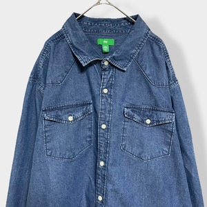 【dip】デニムシャツ カジュアルシャツ ウエスタンシャツ XXL ビッグサイズ 長袖シャツ ディップ US古着