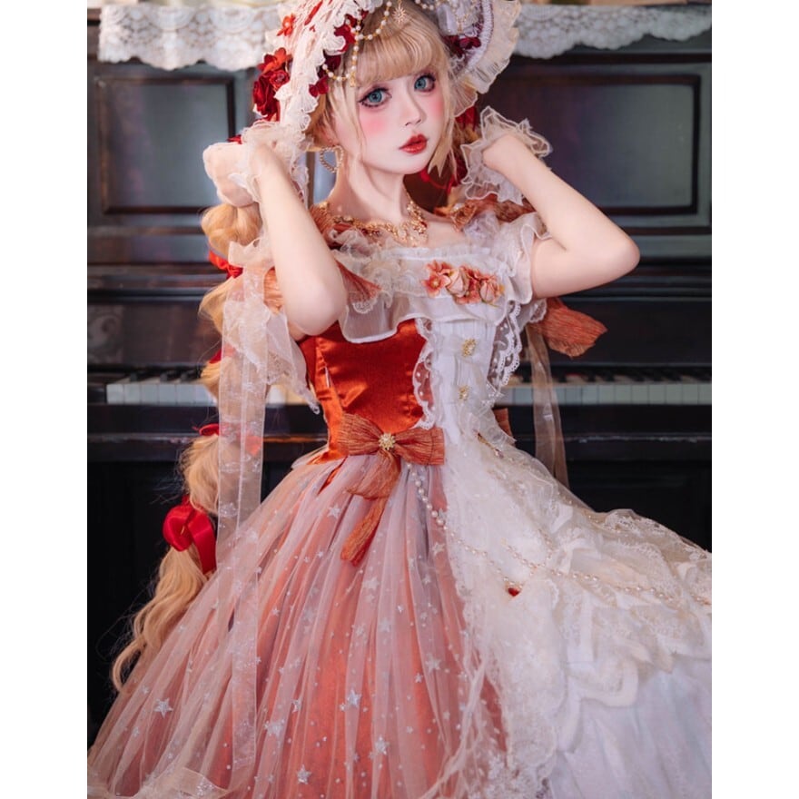 薔薇庭園の姫君 レースとリボンが彩るプリンセスロリータ姫ドレス