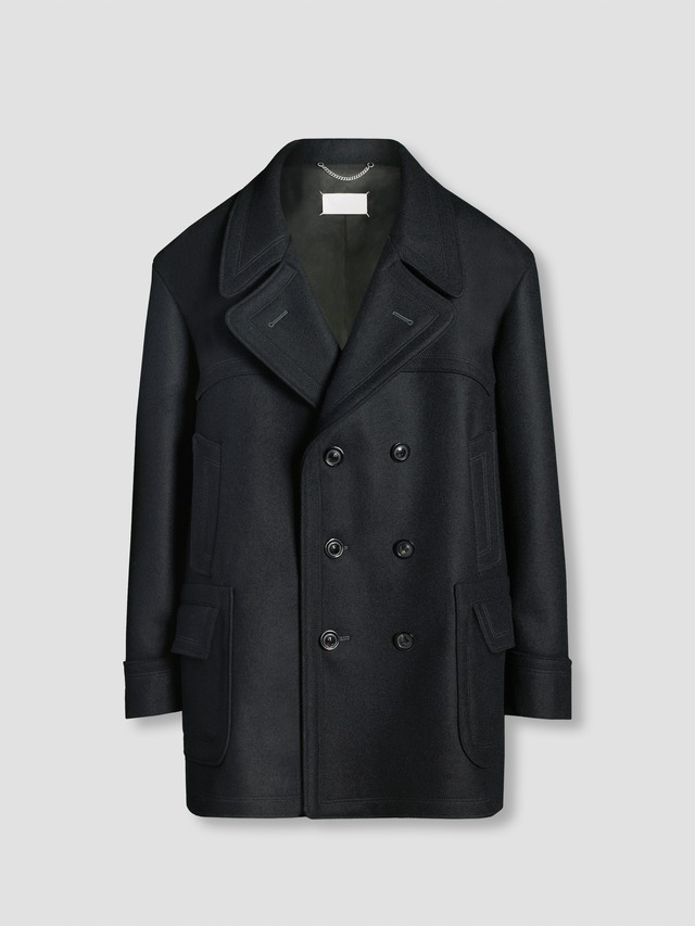 MAISON MARGIELA　OVERSIZED CABAN COAT　BLACK　S67AM0053