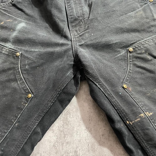 USA製 ブラック ダブルニー Carhartt B01-BLK 28×30 詳細写真7