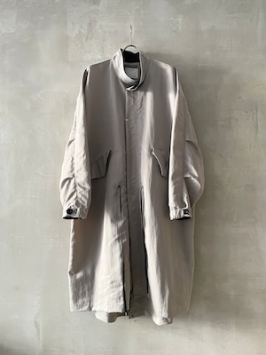 T/f Lv7 nylon taffeta fishtail coat - stone