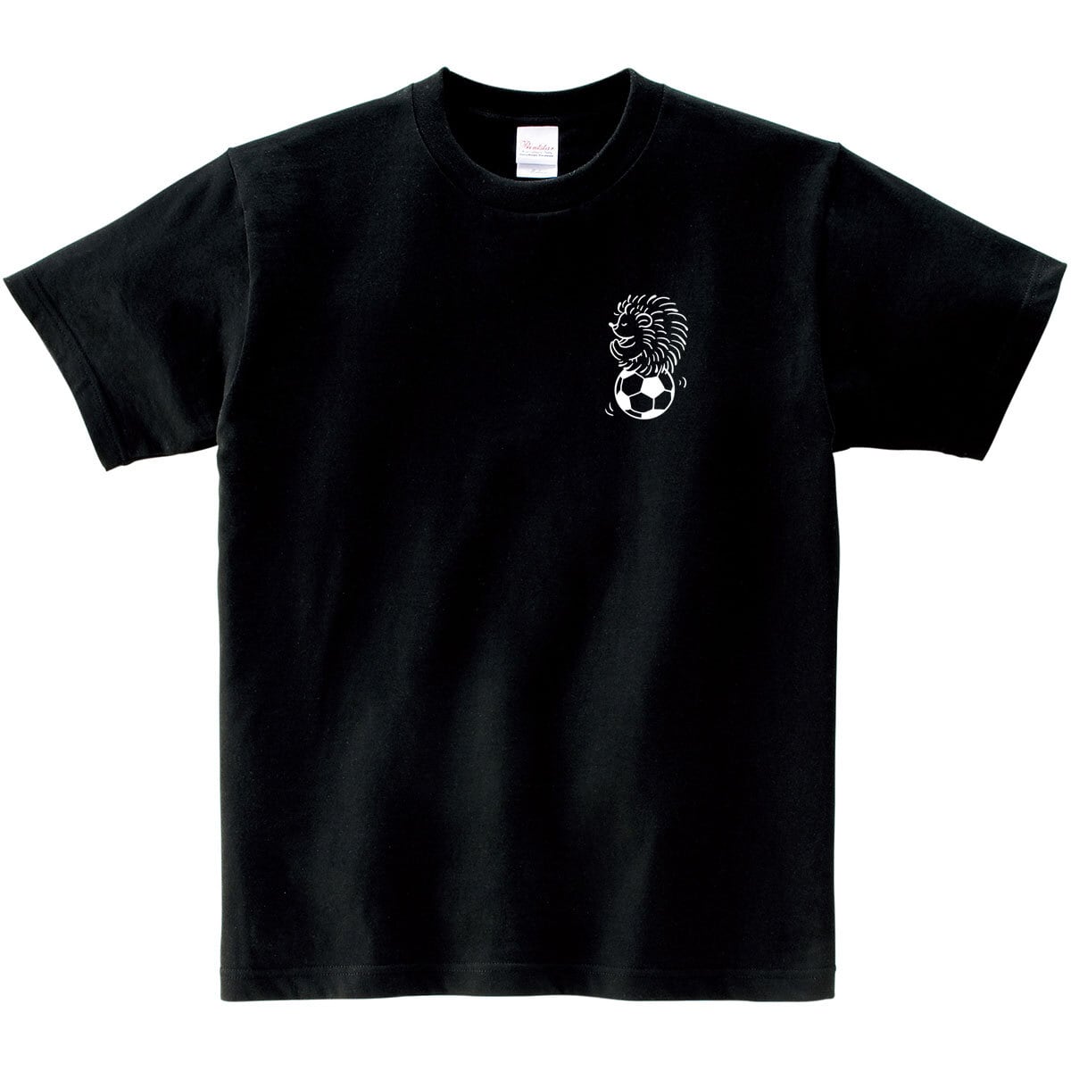 ハリネズミ おもしろ tシャツ am90 線画 サッカーボール 選べるサイズデザイン