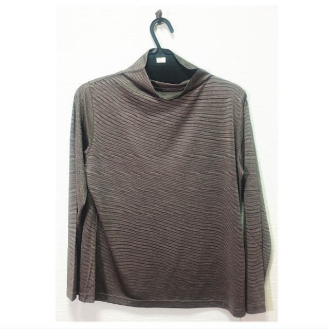 N-6024-9 【特選】シルク長袖ハイネックカットソー　Ｍ～Ｌ　カーメル激安価格8９００円→驚異の在庫一掃価格５９００円