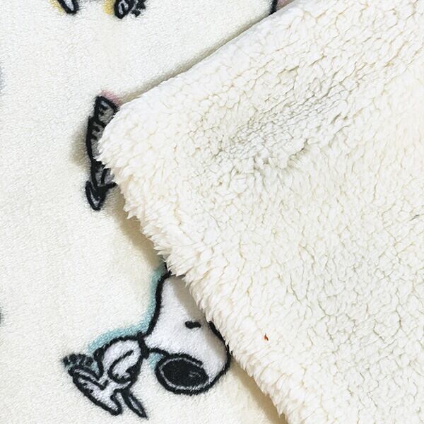 スヌーピー セブンティファイヴ ボア付ウォームクロス アイボリー