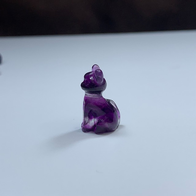 7.透明度有・可愛いフローライトねこちゃん